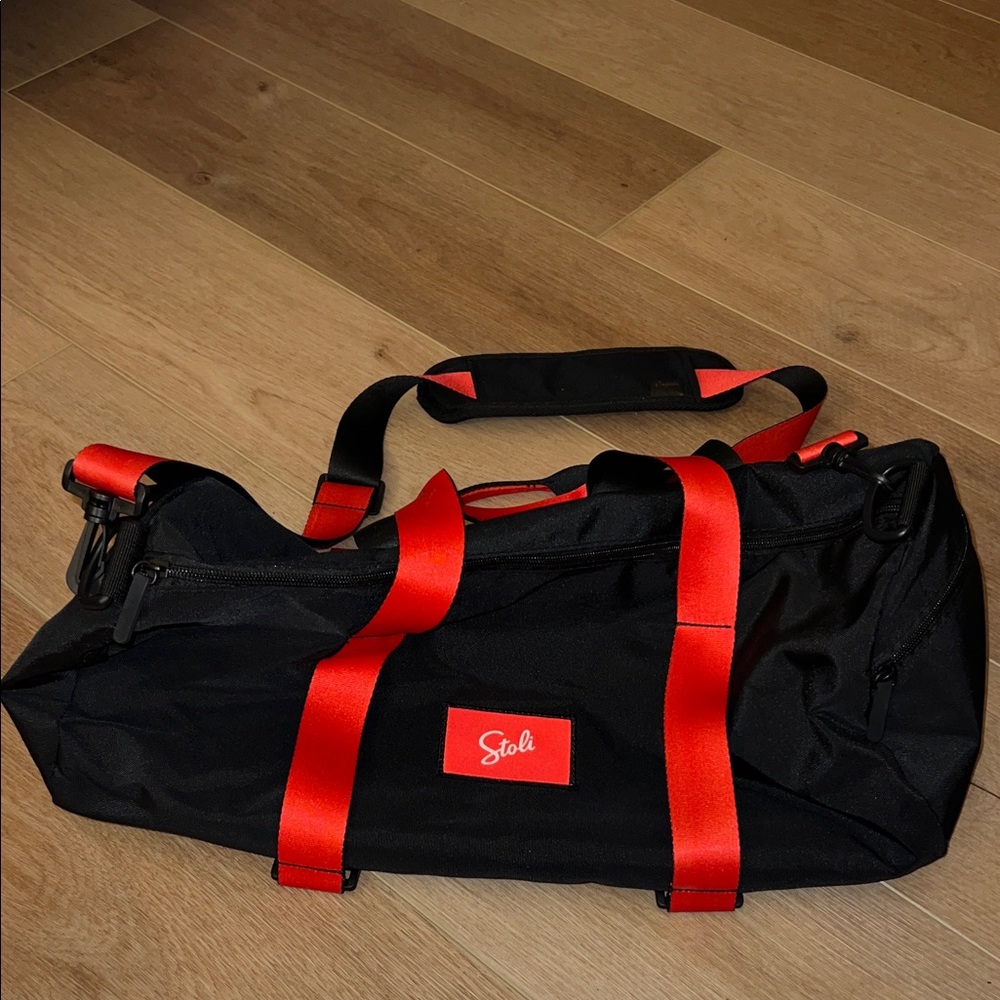 Black and Red Duffel Bag for Men